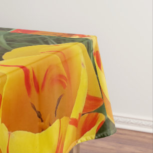Spring Yellow Tulips Tablecloth