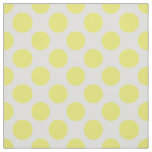 Spring Yellow &amp; White Polka Dot Pattern Fabric
