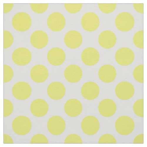 Spring Yellow  White Polka Dot Pattern Fabric