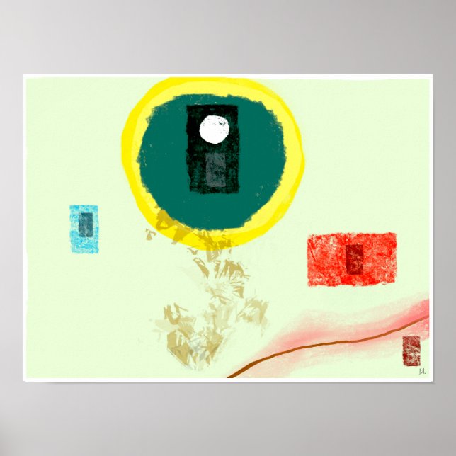 Spring Zen Abstract Expression Poster (Front)