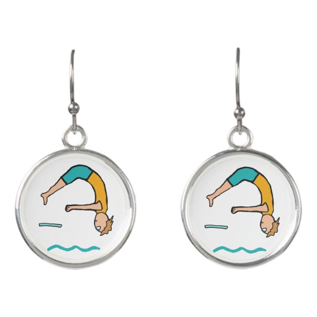 Springboard Diving Earrings (Front)