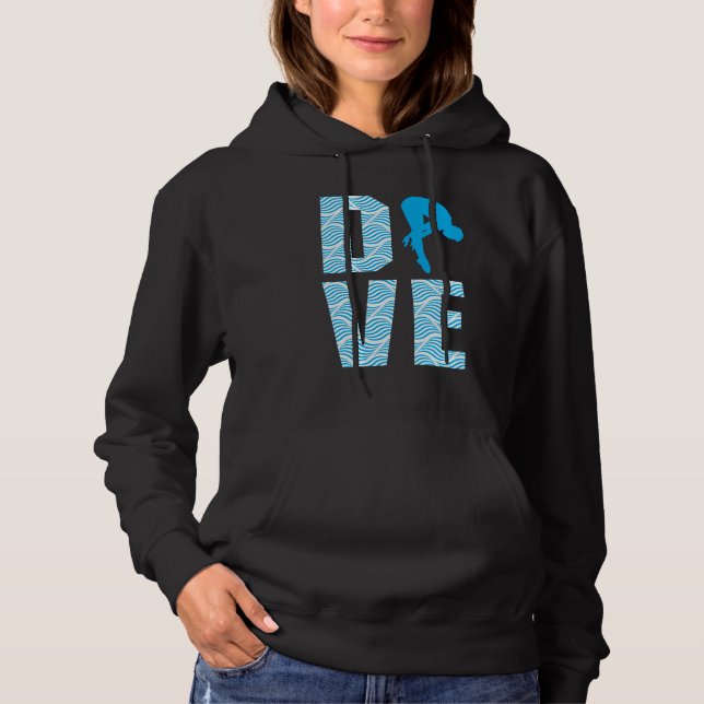 Springboard Diving Gift Diver Platform Springboard Hoodie (Front)