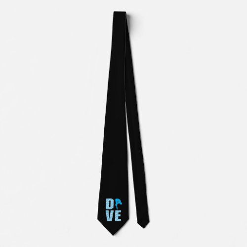 Springboard Diving Gift Diver Platform Springboard Neck Tie