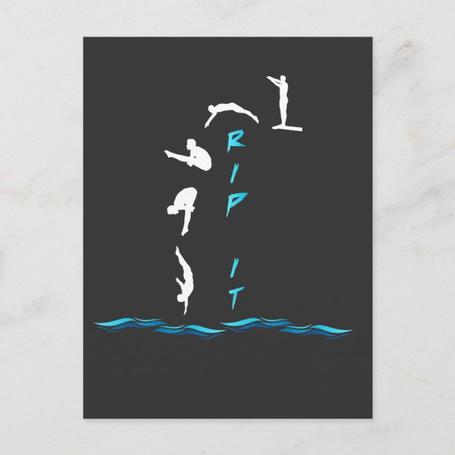 Springboard Diving Jump Platform Sport Postcard (Front)