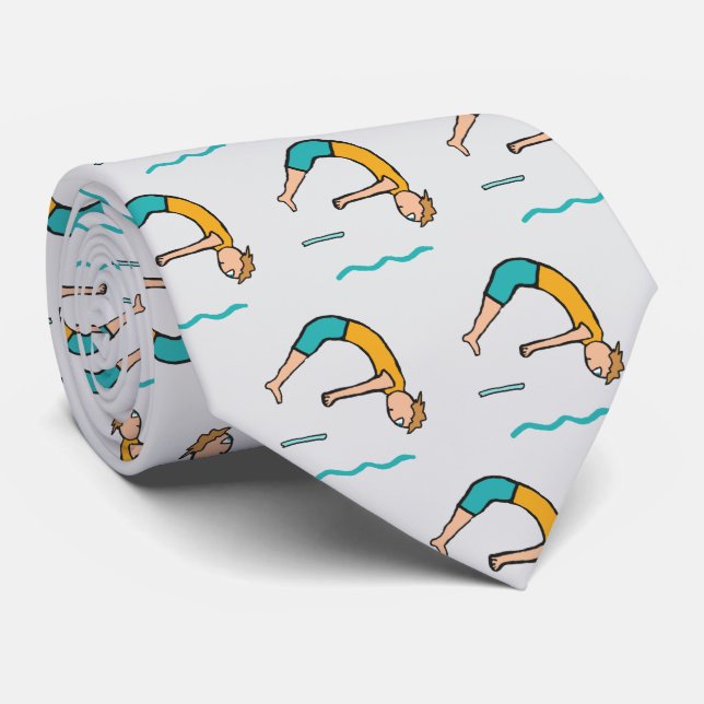 Springboard Diving Neck Tie (Rolled)