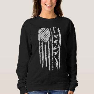 Springboard & Platform diving American flag aquati Sweatshirt