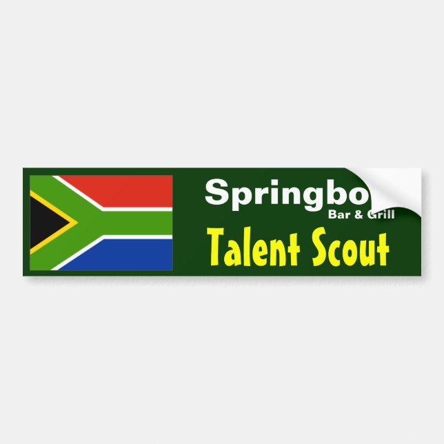 Springbok Bar Talent Scout - Bumper Sticker (Front)