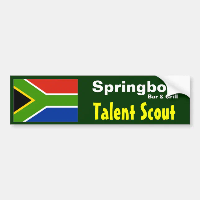 Springbok Bar Talent Scout - Bumper Sticker | Zazzle