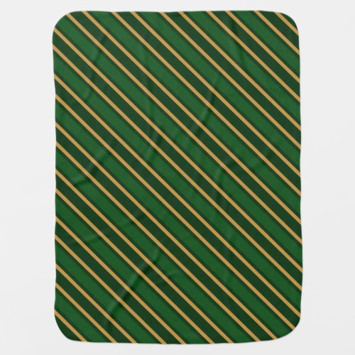 Springbok green and gold candy stripes baby blanke baby blanket