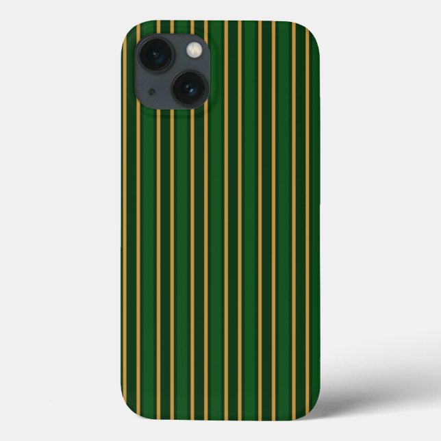 Springbok green and gold candy stripes Case-Mate i Case-Mate iPhone Case (Back)