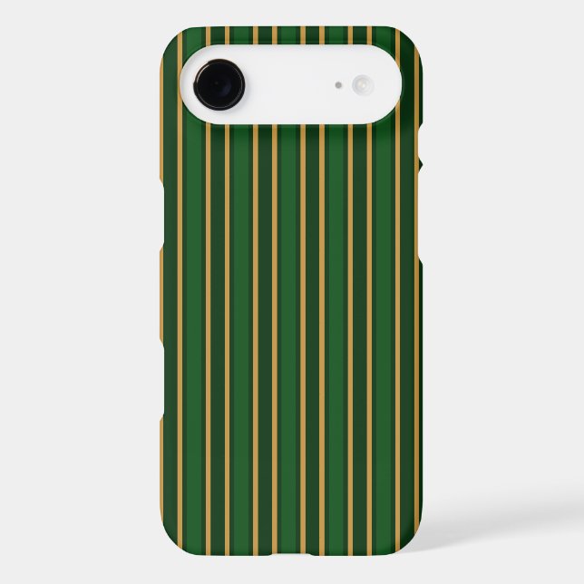 Springbok green and gold candy stripes Case-Mate iPhone case (Back)