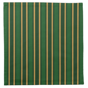 Springbok green and gold candy stripes cloth napkin