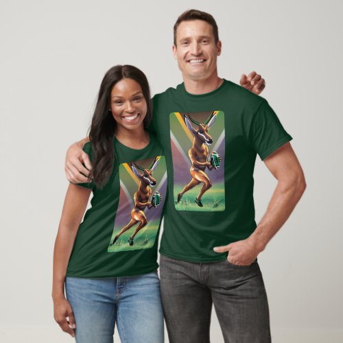 Springbok running with the rugby ball T_Shirt