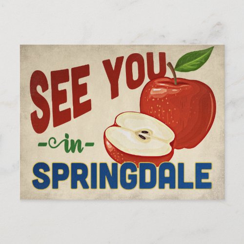 Springdale Arkansas Apple _ Vintage Travel Postcard