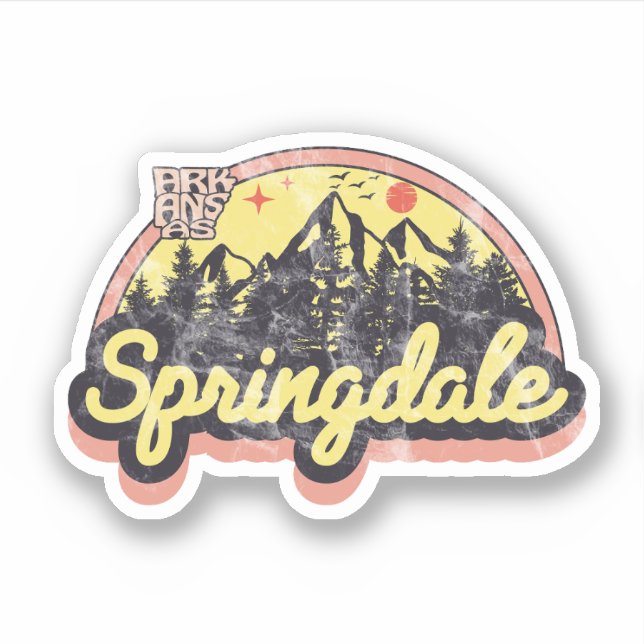 Springdale, Arkansas  Sticker (Front)
