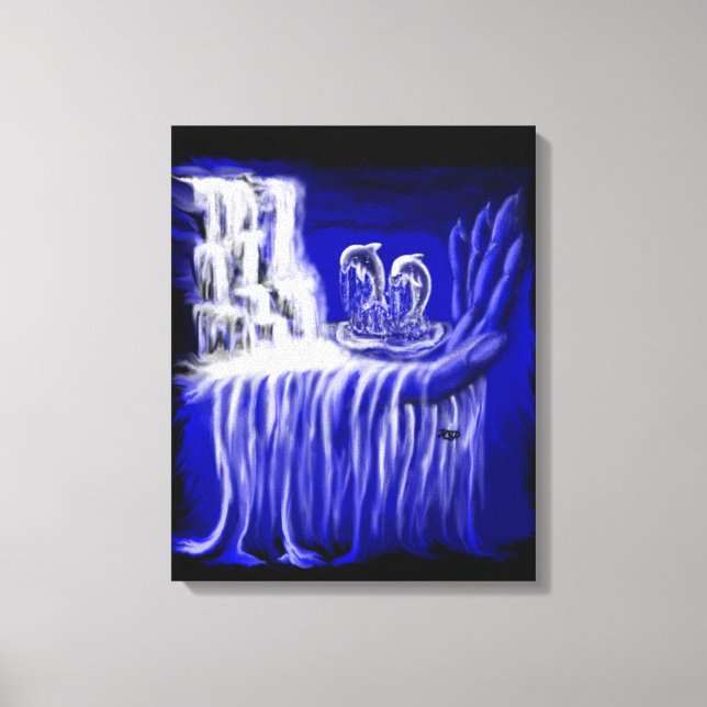 Springenden Delfine Canvas Print (Front)