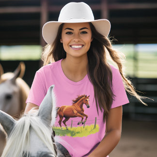 Springener Gaul at the Weidezaun - Horses Design T-Shirt