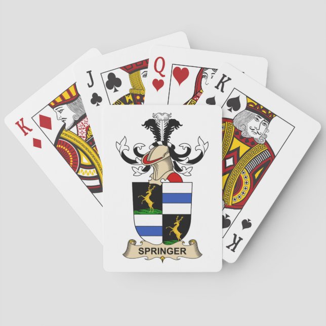 Springer Family Crest Poker Cards (Back)