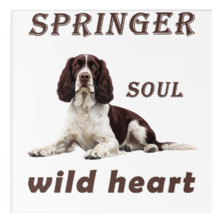 Springer Soul, Wild Heart – Acrylic Print for Dog