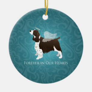 Springer Spaniel Angel - Pet Memorial Ceramic Ornament
