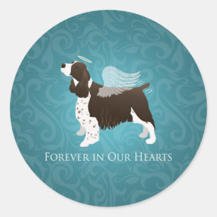 Springer Spaniel Angel - Pet Memorial Classic Round Sticker