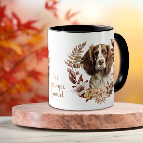 Springer Spaniel Autumn Wreath Mug