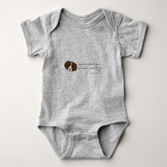 springer spaniel baby bodysuit (Front)