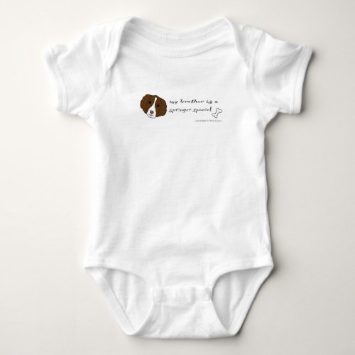 springer spaniel baby bodysuit