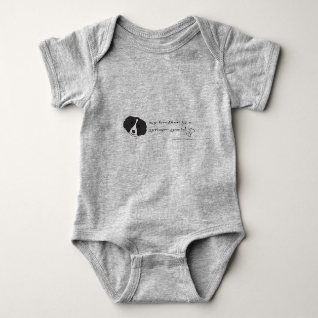 springer spaniel baby bodysuit (Front)