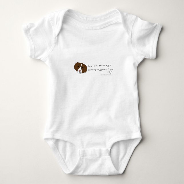 springer spaniel baby bodysuit (Front)