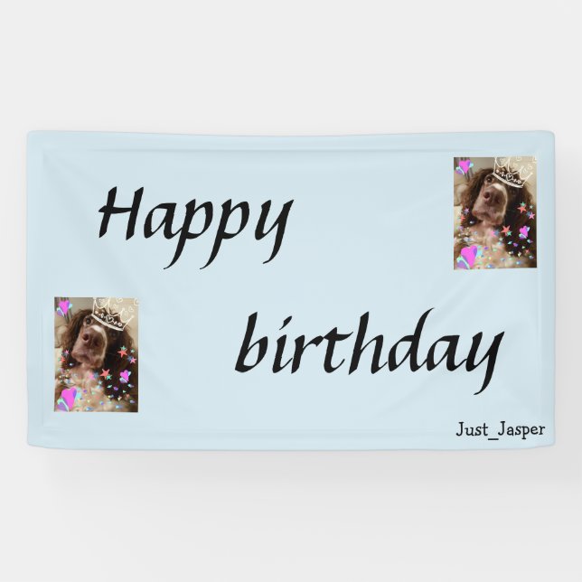 Springer spaniel birthday banner. banner (Horizontal)