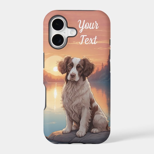 Springer Spaniel by Lake Iphone Case (Back)