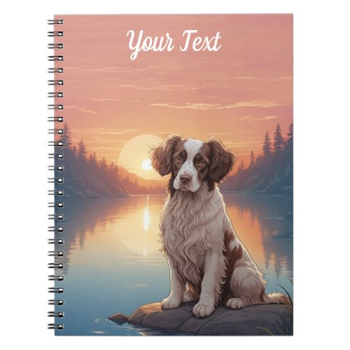 Springer Spaniel by Lake Notebook