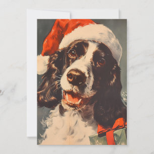 Springer Spaniel Christmas  Holiday Card