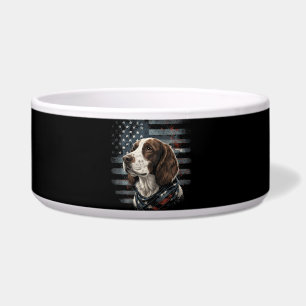 Springer Spaniel Dog American Flag Bowl