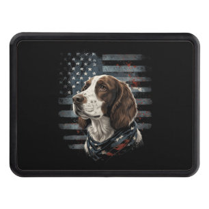 Springer Spaniel Dog American Flag Hitch Cover