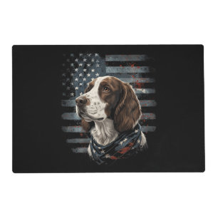 Springer Spaniel Dog American Flag Placemat