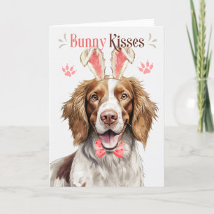 Springer Spaniel Dog Bunny Ears for Easter Holiday Card