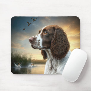 Springer Spaniel Dog By a Duck Pond Mouse Pad