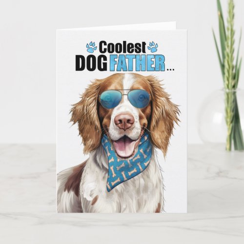 Springer Spaniel Dog Coolest Dad Fathers Day Holiday Card