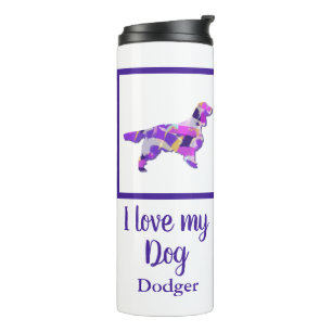 Springer Spaniel Dog Silhouette Cute Purple PY&B Thermal Tumbler