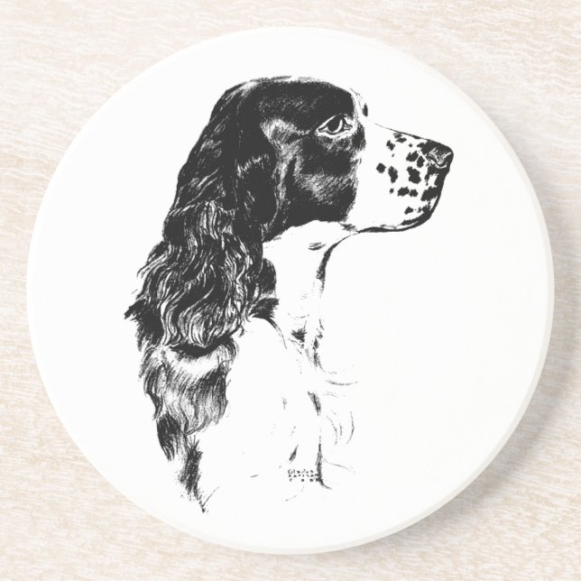 Springer Spaniel Dog Vintage Animal Coaster (Front)