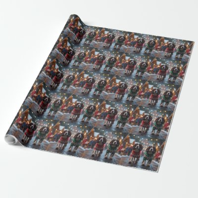 Springer Spaniel Dogs Christmas Snow Holiday Wrapping Paper