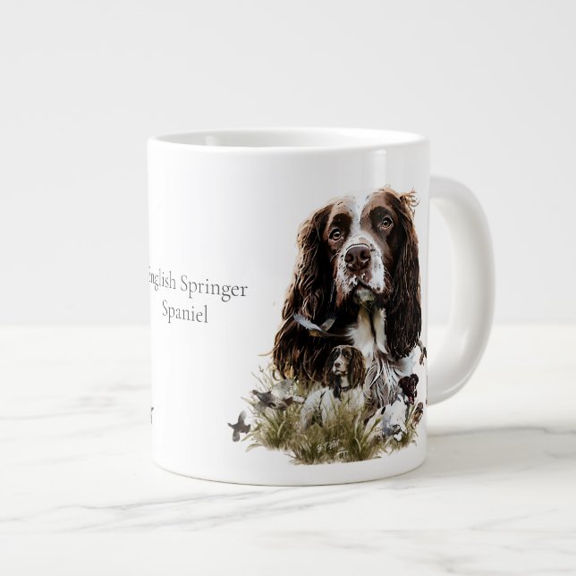 Springer Spaniel Giant Coffee Mug (Front Right)