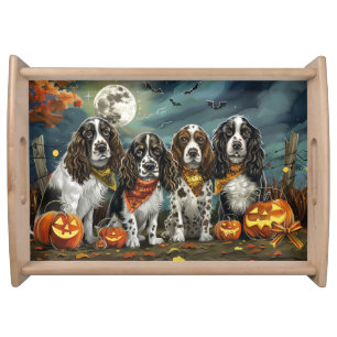 Springer Spaniel Halloween Spooky Serving Tray