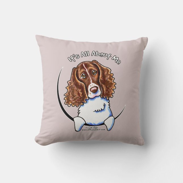 Springer Spaniel IAAM Throw Pillow (Front)