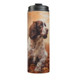 Springer Spaniel in Autumn Leaves Fall Inspire Thermal Tumbler