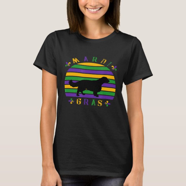 Springer Spaniel Mardi Gras Pet Dog  Mom T-Shirt (Front)
