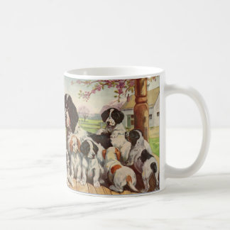 springer spaniel mom and puppies coffee mug