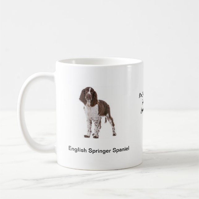 Springer Spaniel Mug - With two images and a motif (Left)